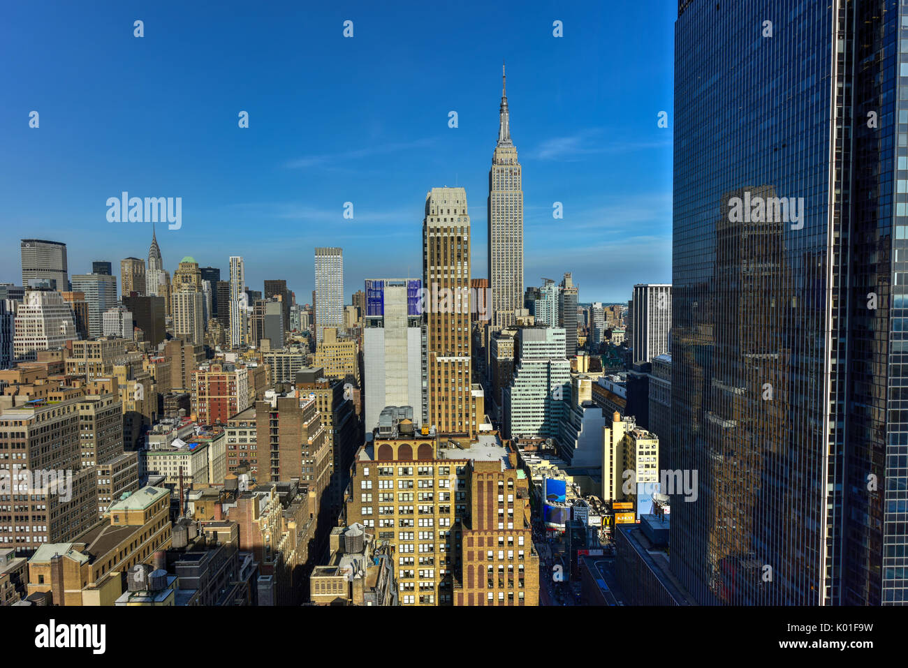 New York City skyline view from midtown Manhattan Stock Photo - Alamy