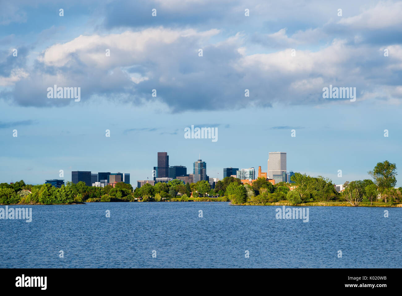 Sloan Lake and Denver, Colorado in the background Stock Photo Alamy