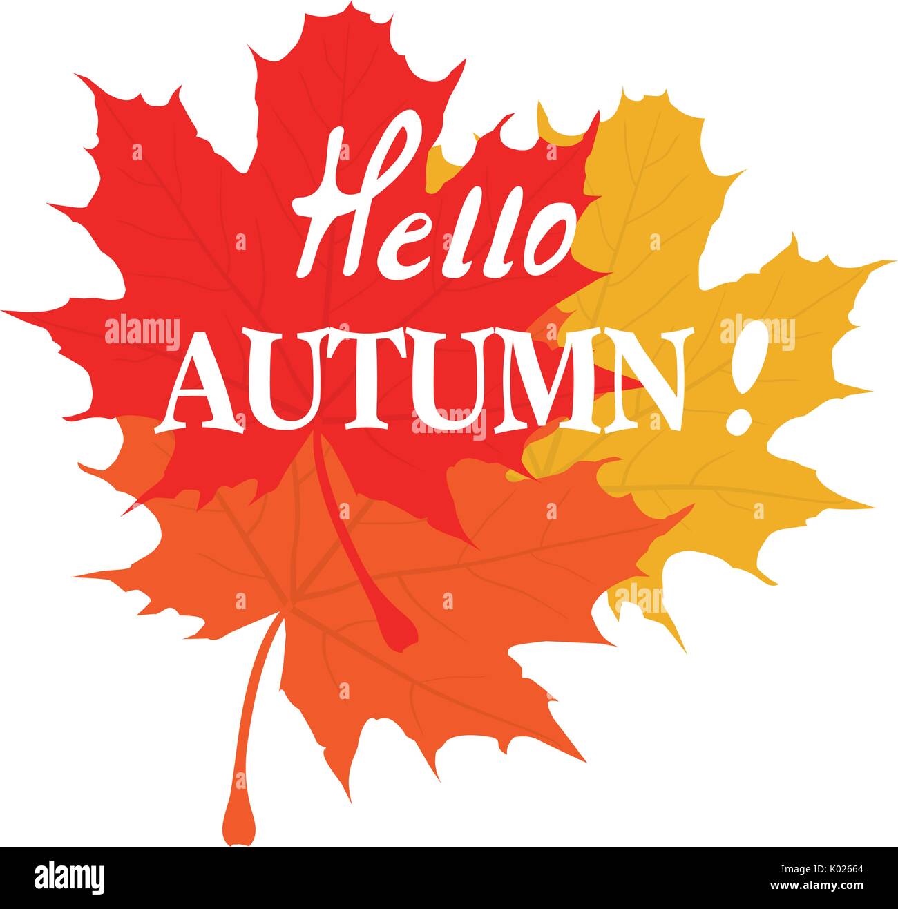 vector illustration of hello autumn background Stock Vector Image & Art ...