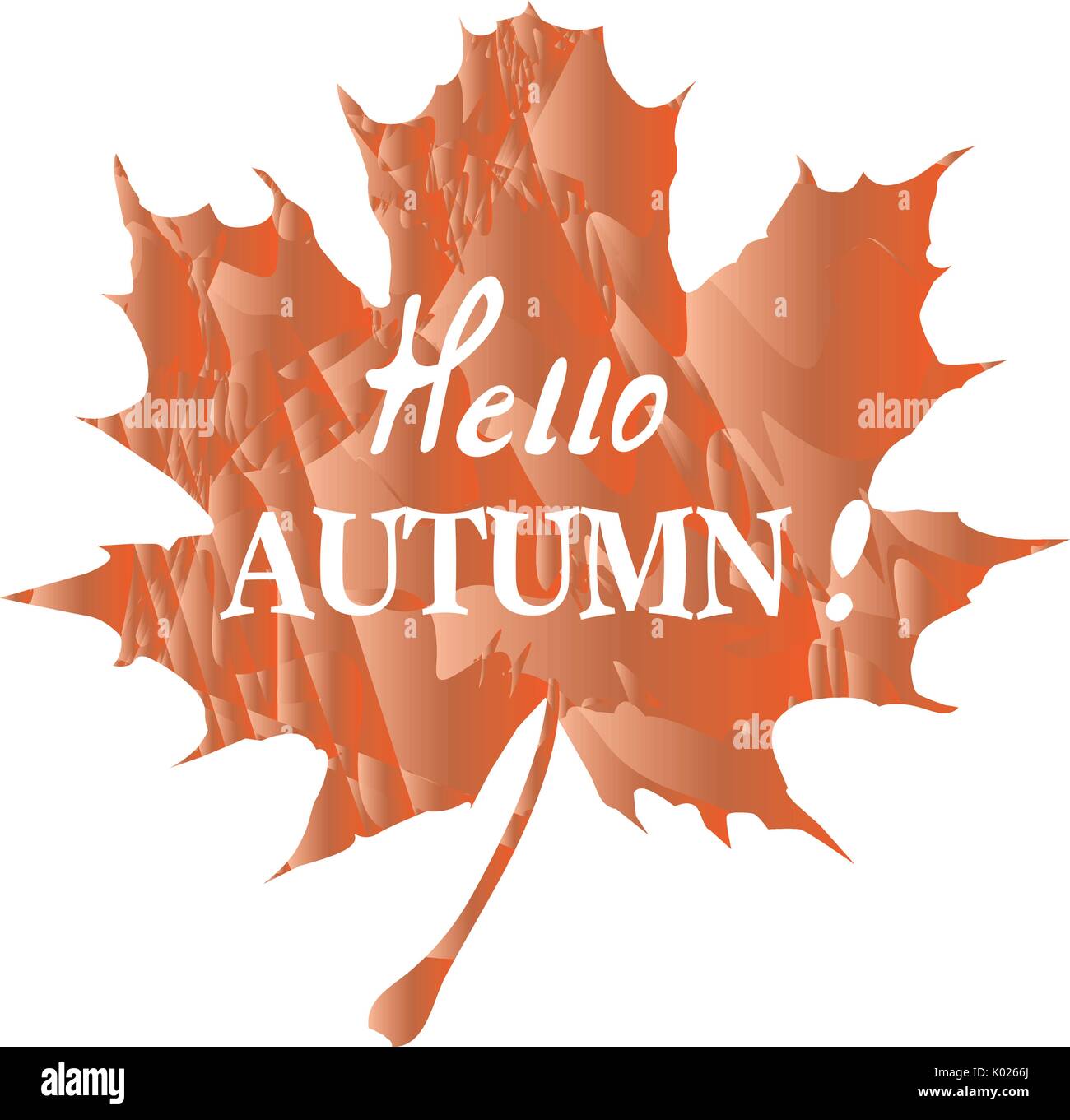 vector illustration of hello autumn background Stock Vector