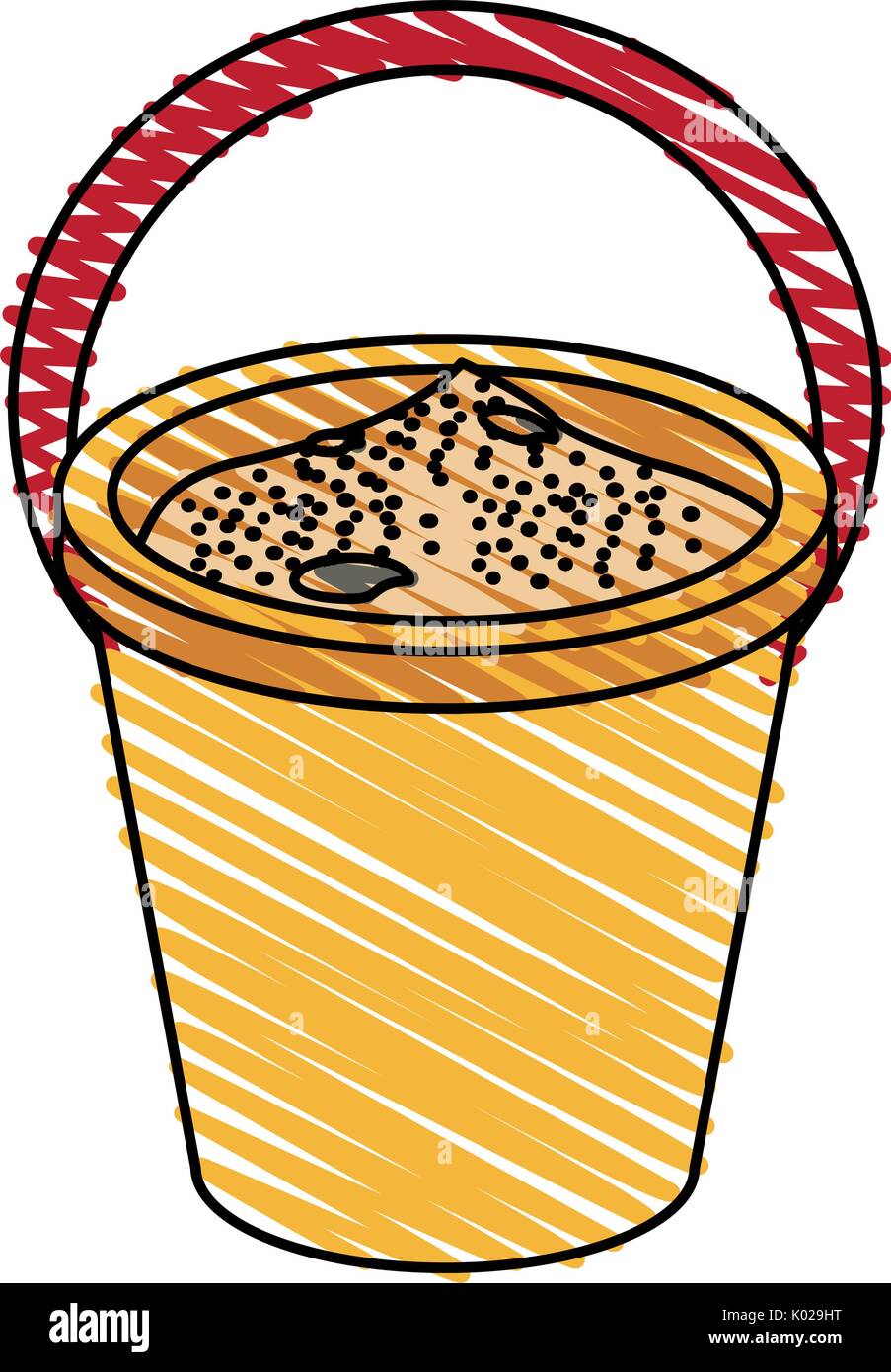 Sand Bucket Vector Illustration Stock Vector Image Art Alamy Sand Bucket Vector Illustration K029HT