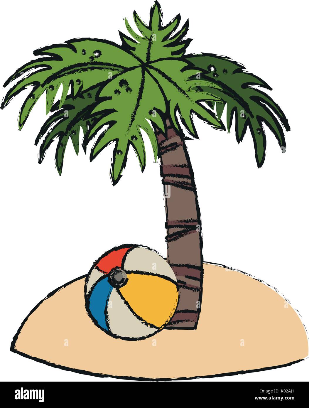 beach vector illustration Stock Vector Image & Art - Alamy