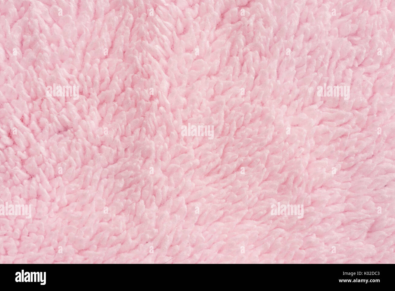 close up pink towel texture and background Stock Photo
