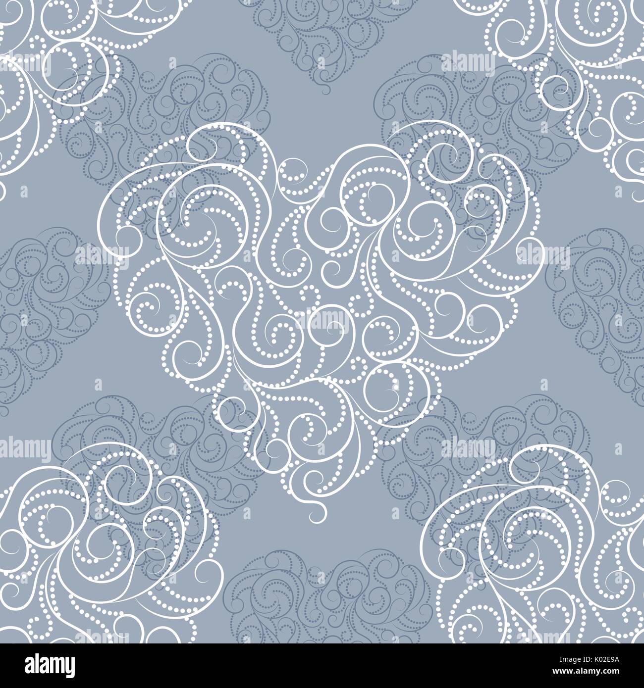 Seamless pattern with beautiful hearts Stock Vector