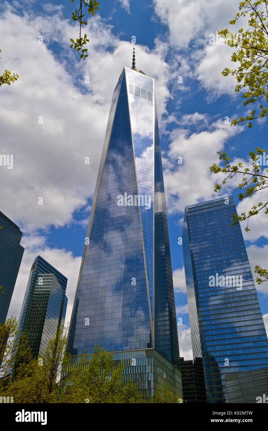 Freedom Tower, NYC, Summers day. Stock Photo