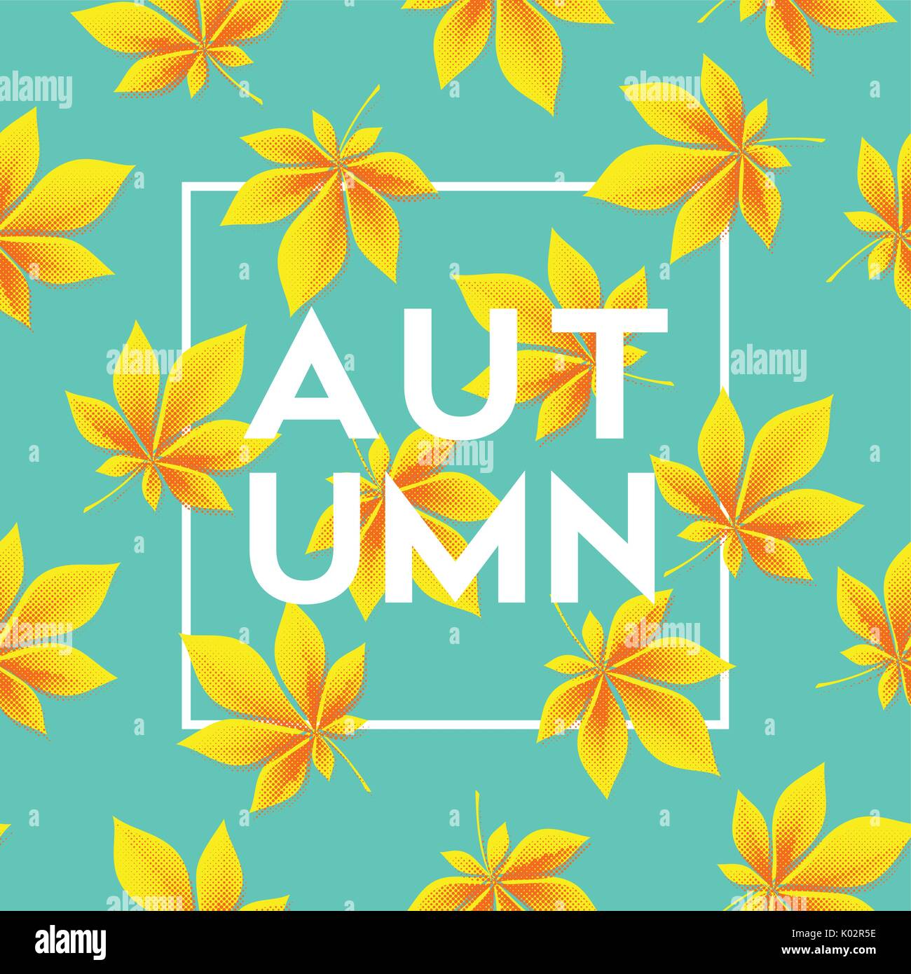 Autumn background with Fall leaves. Vector illustration Stock Vector