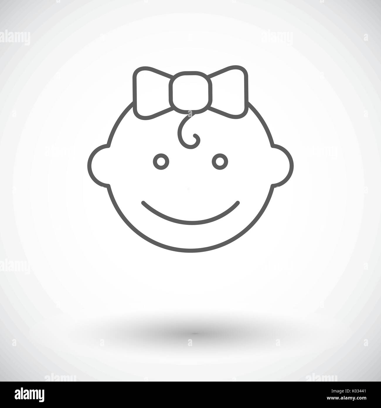 Baby Girl Icon Thin Line Flat Vector Related Icon For Web And Mobile Applications It Can Be Used As Logo Pictogram Icon Infographic Element Ve Stock Vector Image Art Alamy