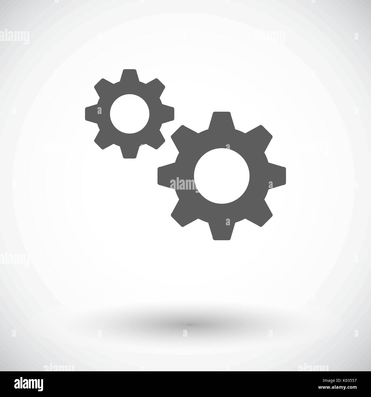 Gear. Single flat icon on white background. Vector illustration Stock ...