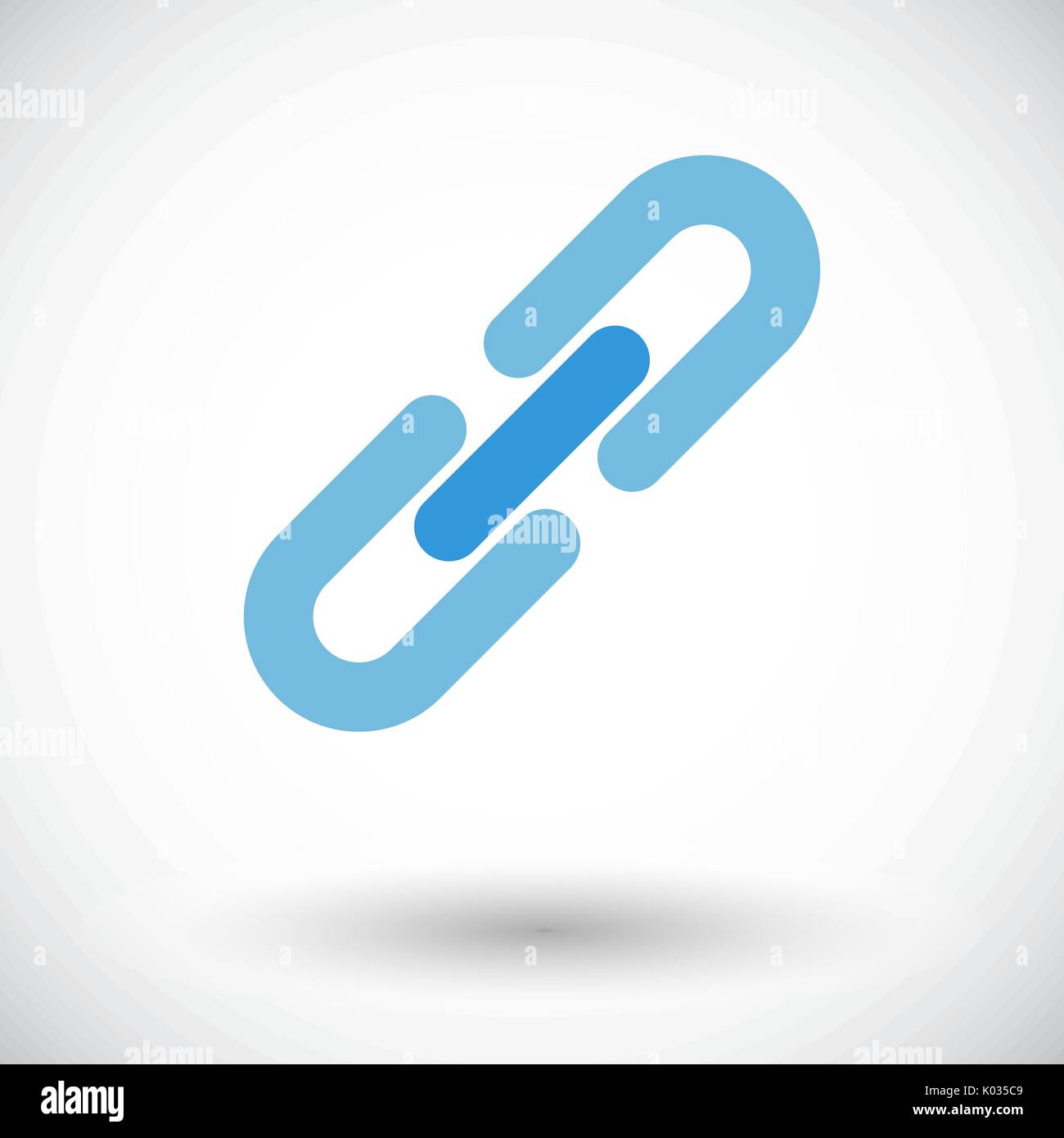 Link. Single flat icon on white background. Vector illustration. Stock Vector