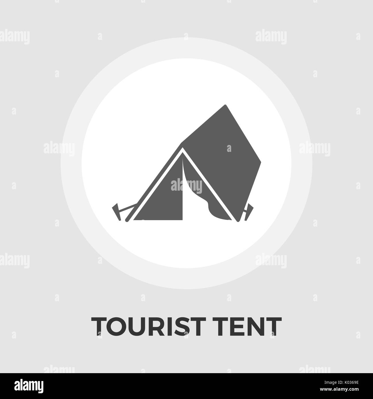 Tourist Tent Icon Vector. Flat icon isolated on the white background ...