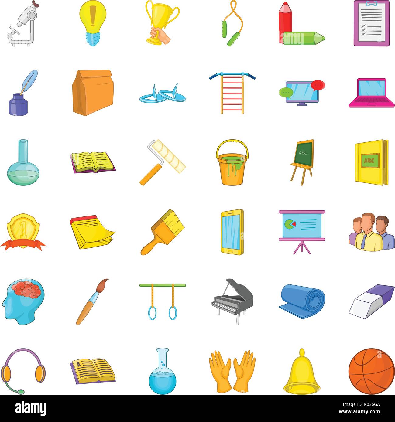 Education in country icons set, cartoon style Stock Vector Image & Art ...