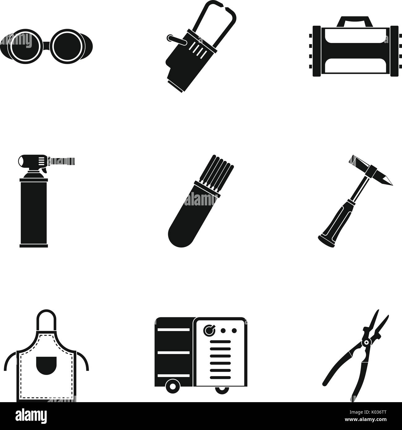 Welder icon set, simple style Stock Vector Image & Art - Alamy
