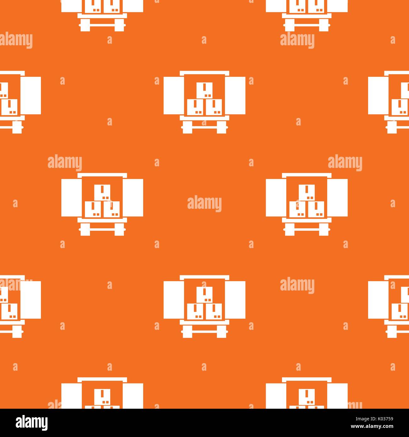 Cargo truck with load pattern seamless Stock Vector