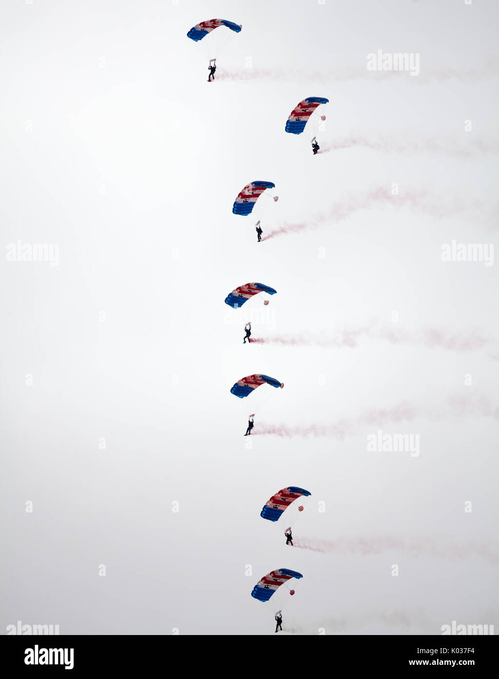 RAF Falcon parachute display team Stock Photo