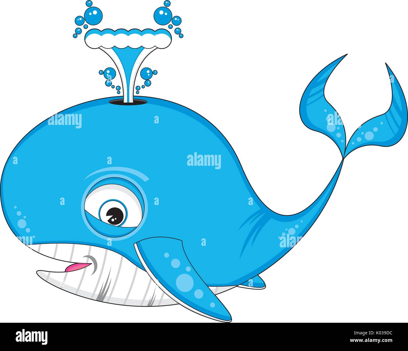 Cartoon Blue Whale Vector Illustration Stock Vector Image & Art - Alamy