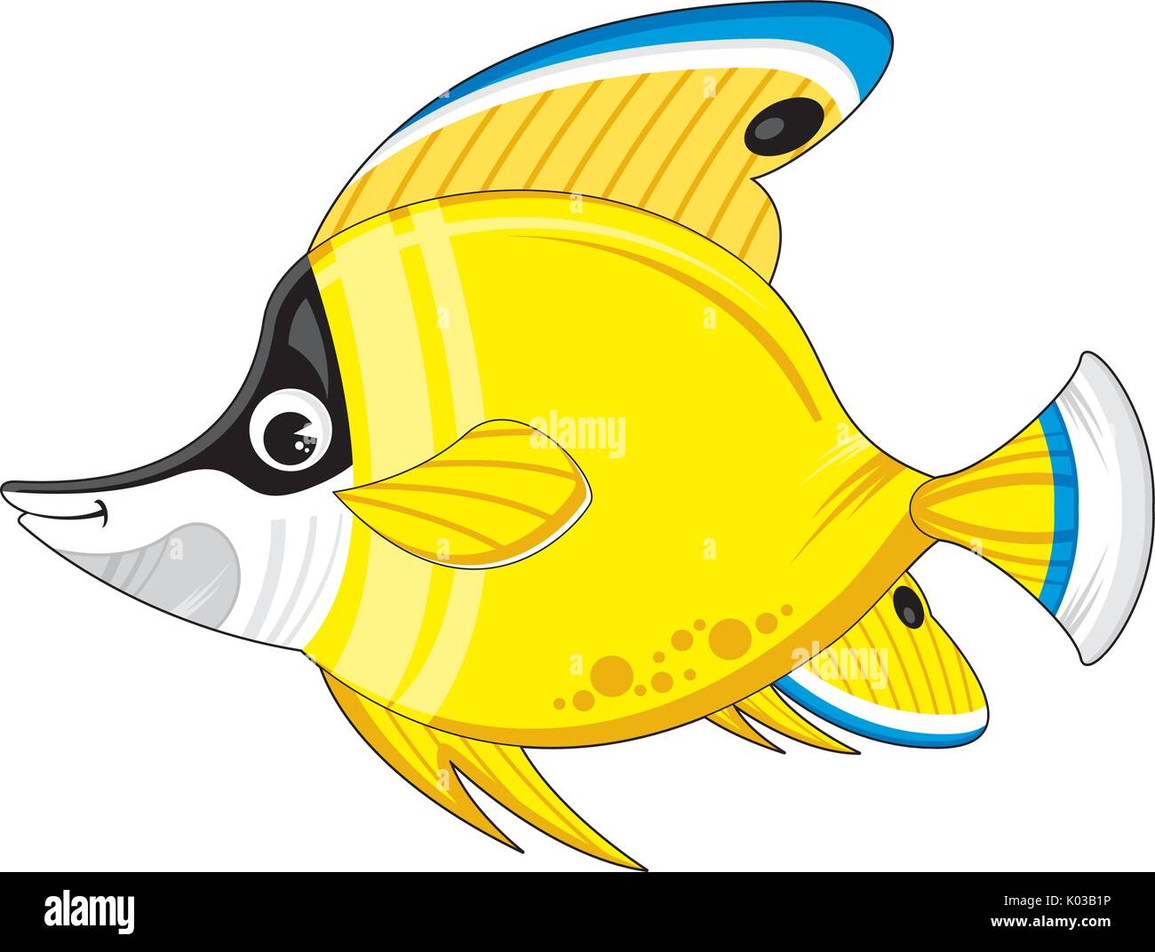 Cute Cartoon Tropical Fish Vector Illustration Stock Vector Image Art Alamy
