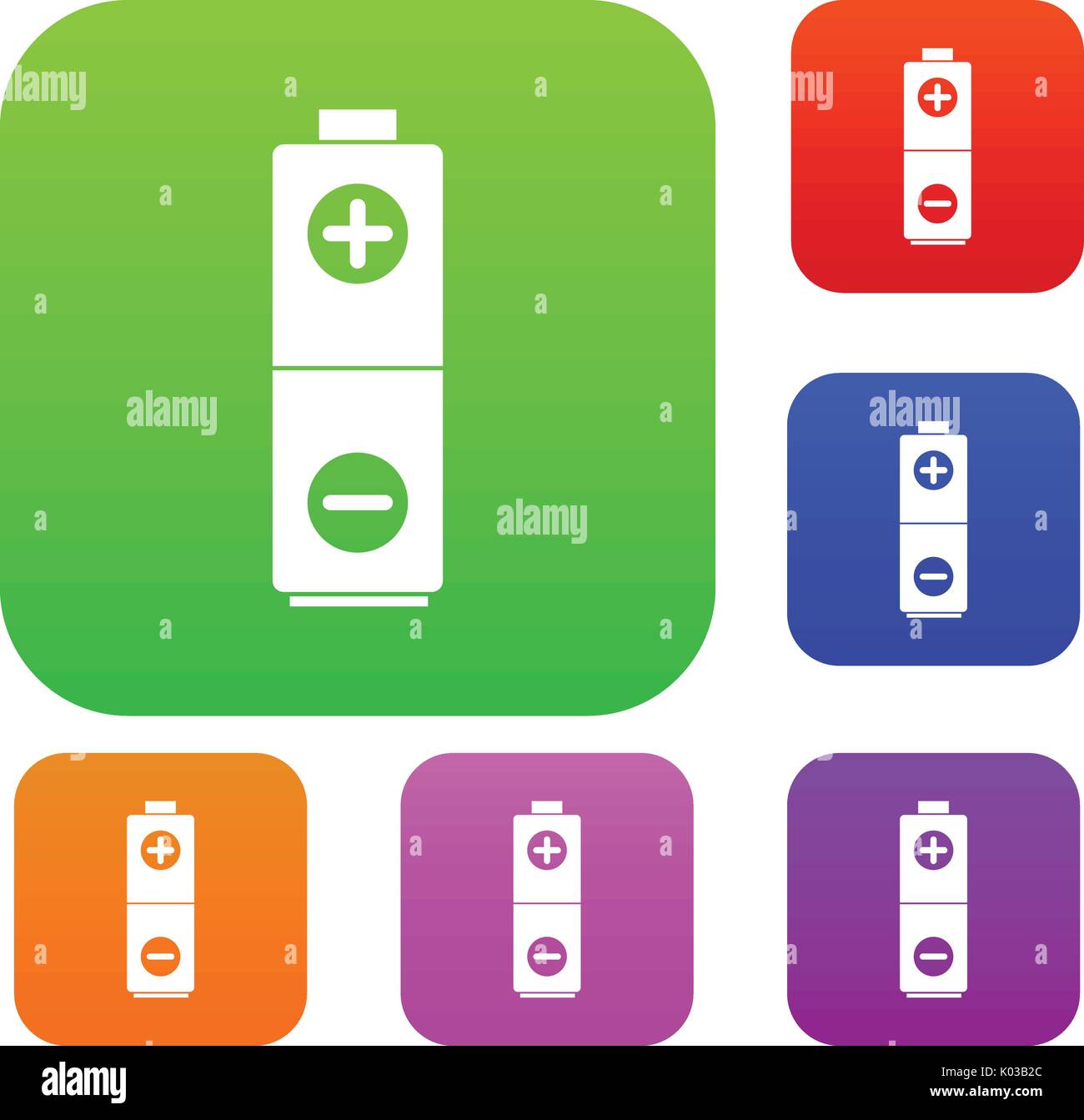 Battery set collection Stock Vector Image & Art - Alamy