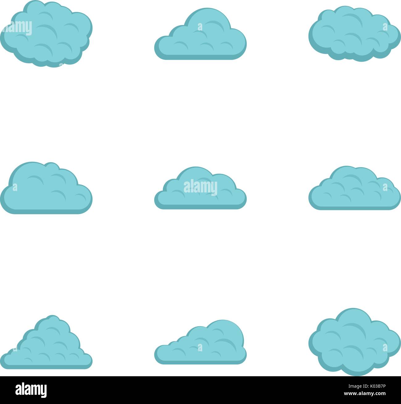 Rain cloud icon set, flat style Stock Vector Image & Art - Alamy