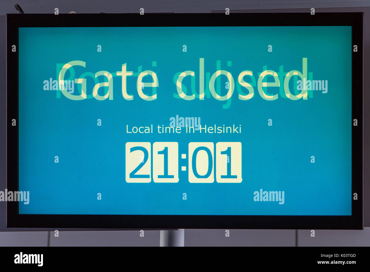 Airport gate closed boarding screen hires stock photography and images