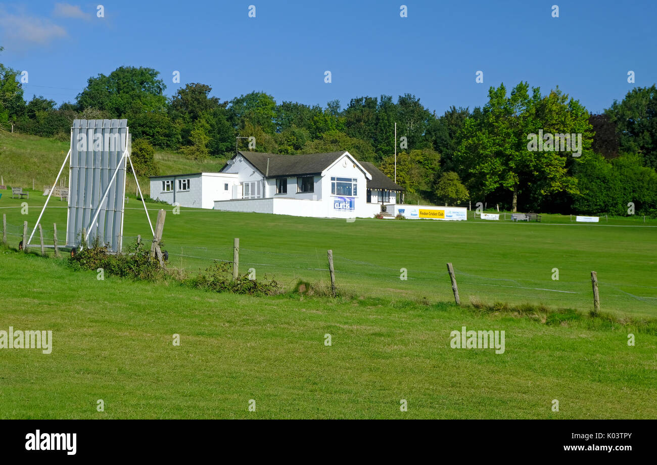 Findon Cricket Club pavillion, Findon Village,West Sussex, UK Stock Photo