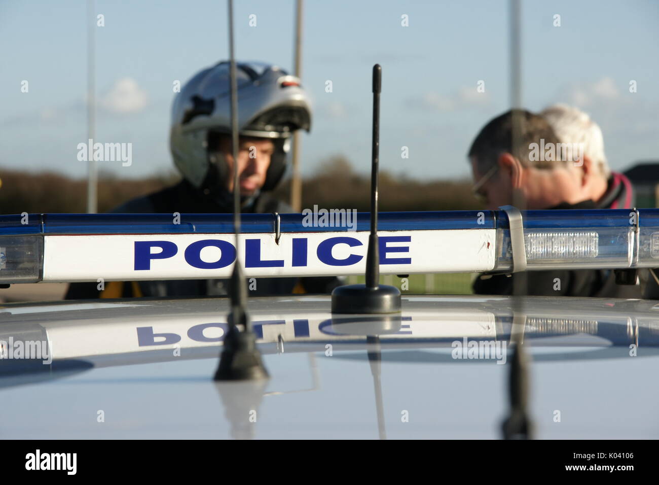 speeding motorcycle, traffic offence Stock Photo