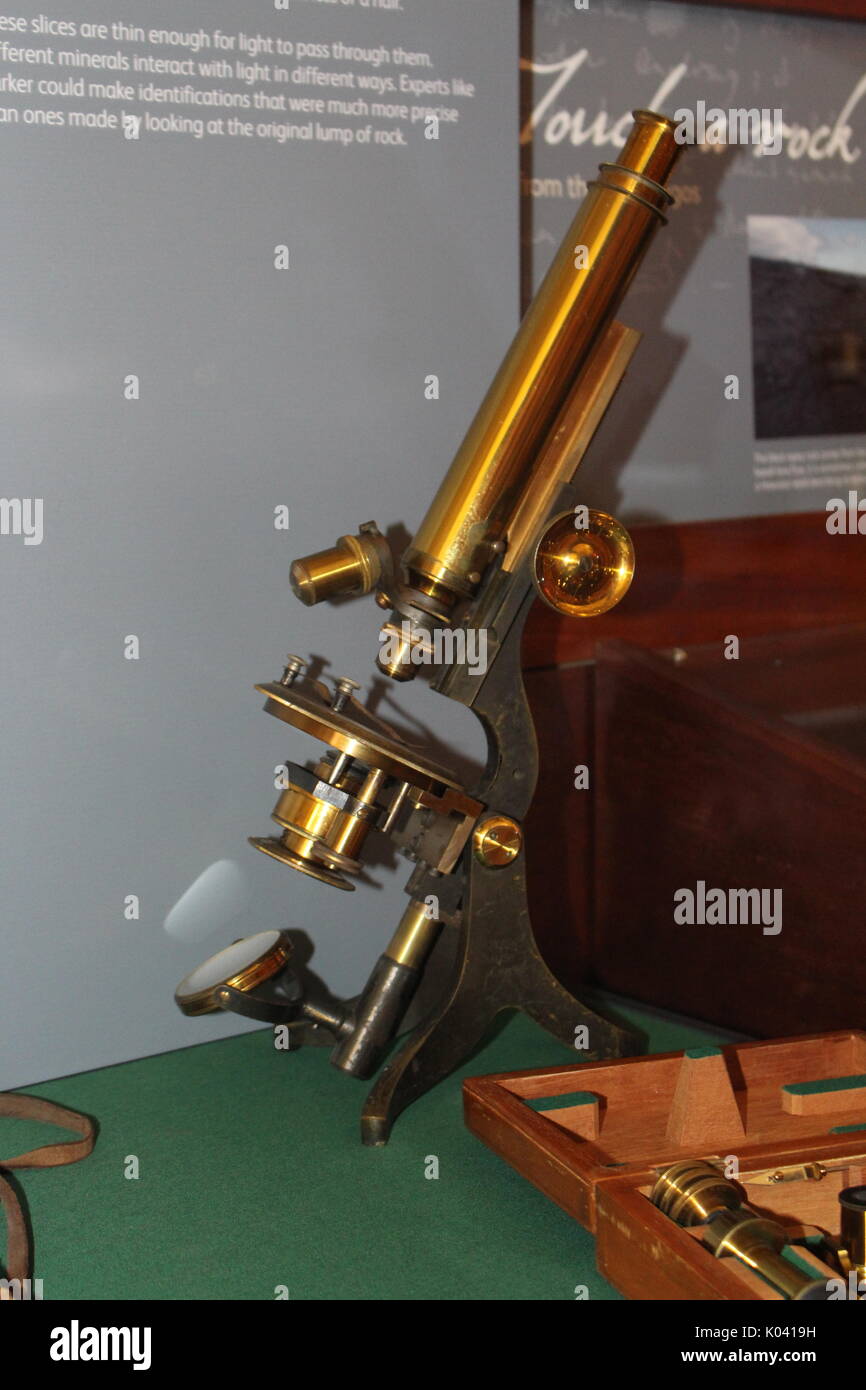 Antique Microscope Stock Photo Alamy