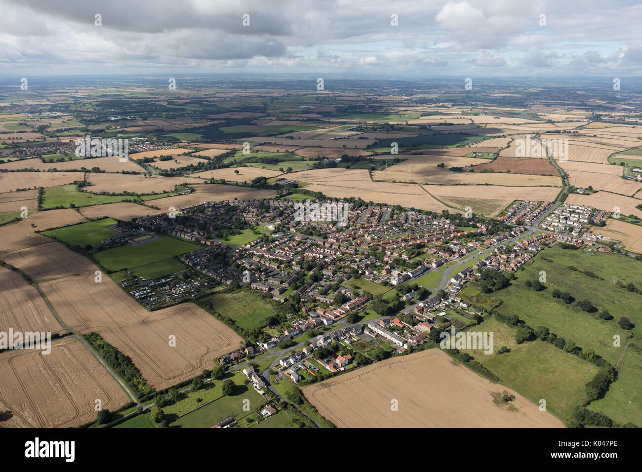An aerial view of the village of Trimdon and surrounding County Durham