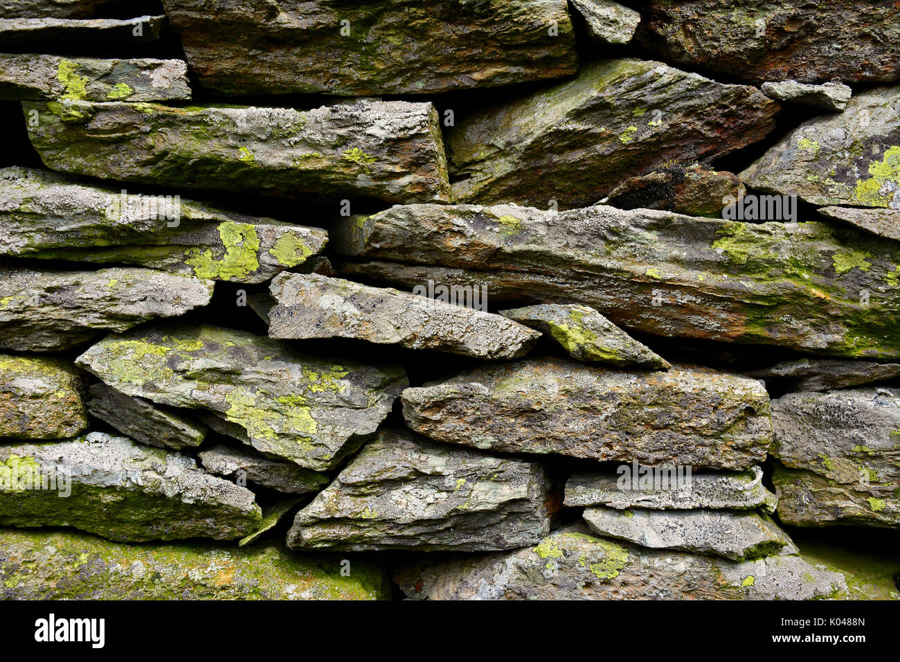 Dry stone walling Stock Photo