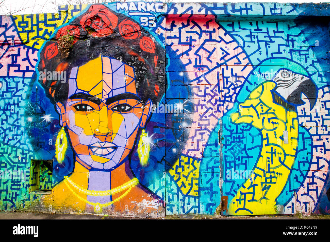 Colorful Street painting graffiti art Stock Photo Alamy