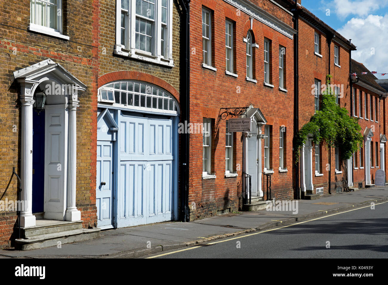buildings on West Street, Farnham, Surrey, England UK Stock