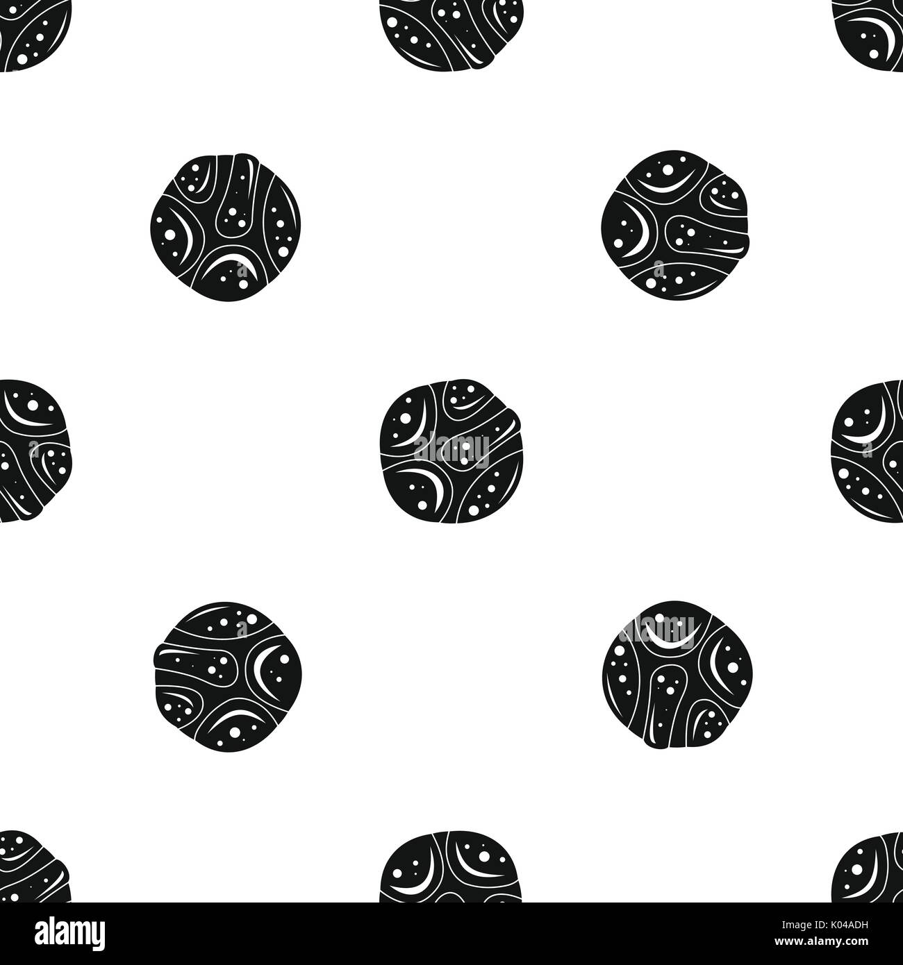 Deserted Planet Pattern Seamless Black Stock Vector Image Art Alamy
