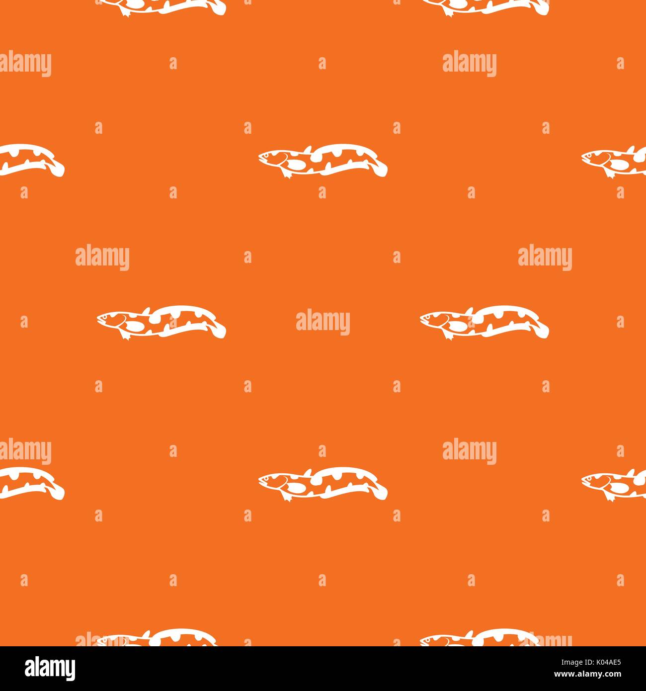 Anarhichas fish pattern seamless Stock Vector