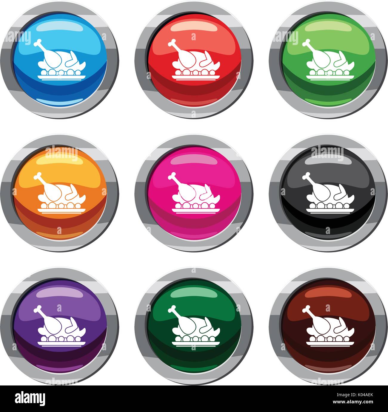 Roasted turkey set 9 collection Stock Vector Image & Art - Alamy