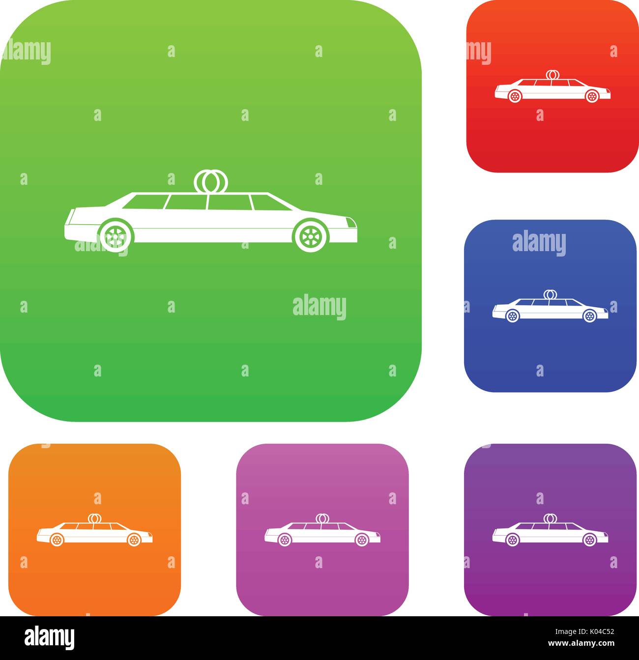 Wedding car decoration set collection Stock Vector Image & Art Alamy