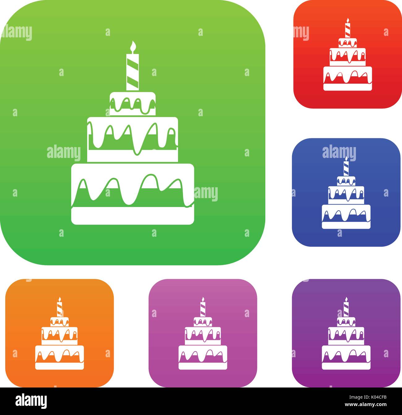 Cake set collection Stock Vector Image & Art - Alamy
