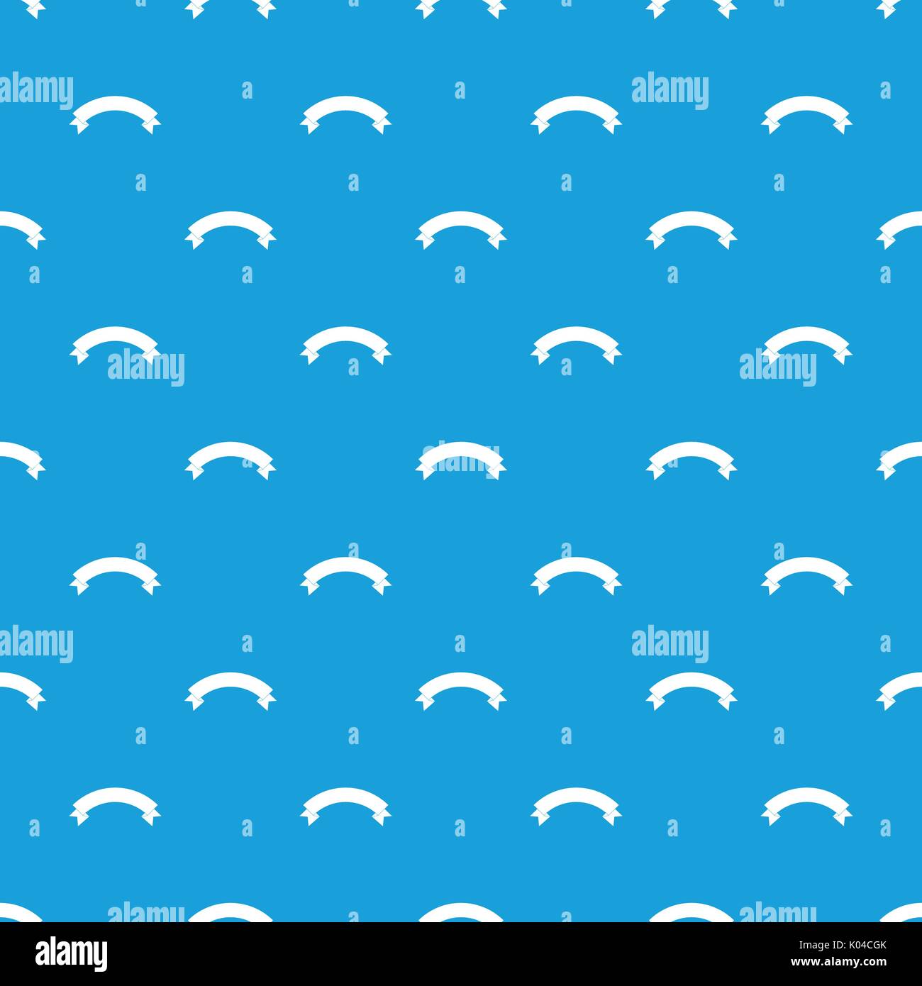 Banner ribbon pattern seamless blue Stock Vector
