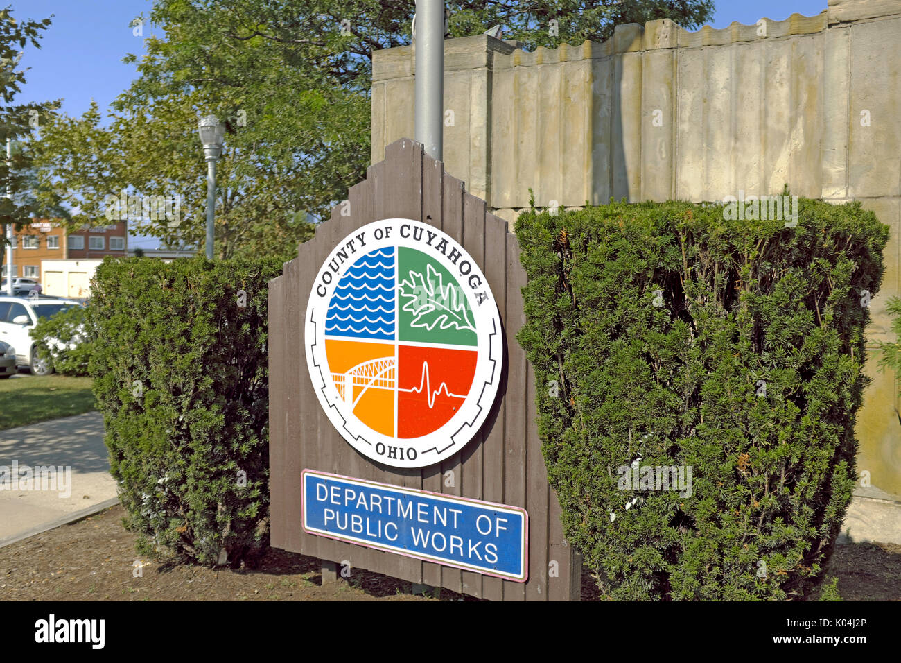 The Cuyahoga County Department of Public Works is a government entity with multiple responsibilities contributing to and managing quality of life. Stock Photo