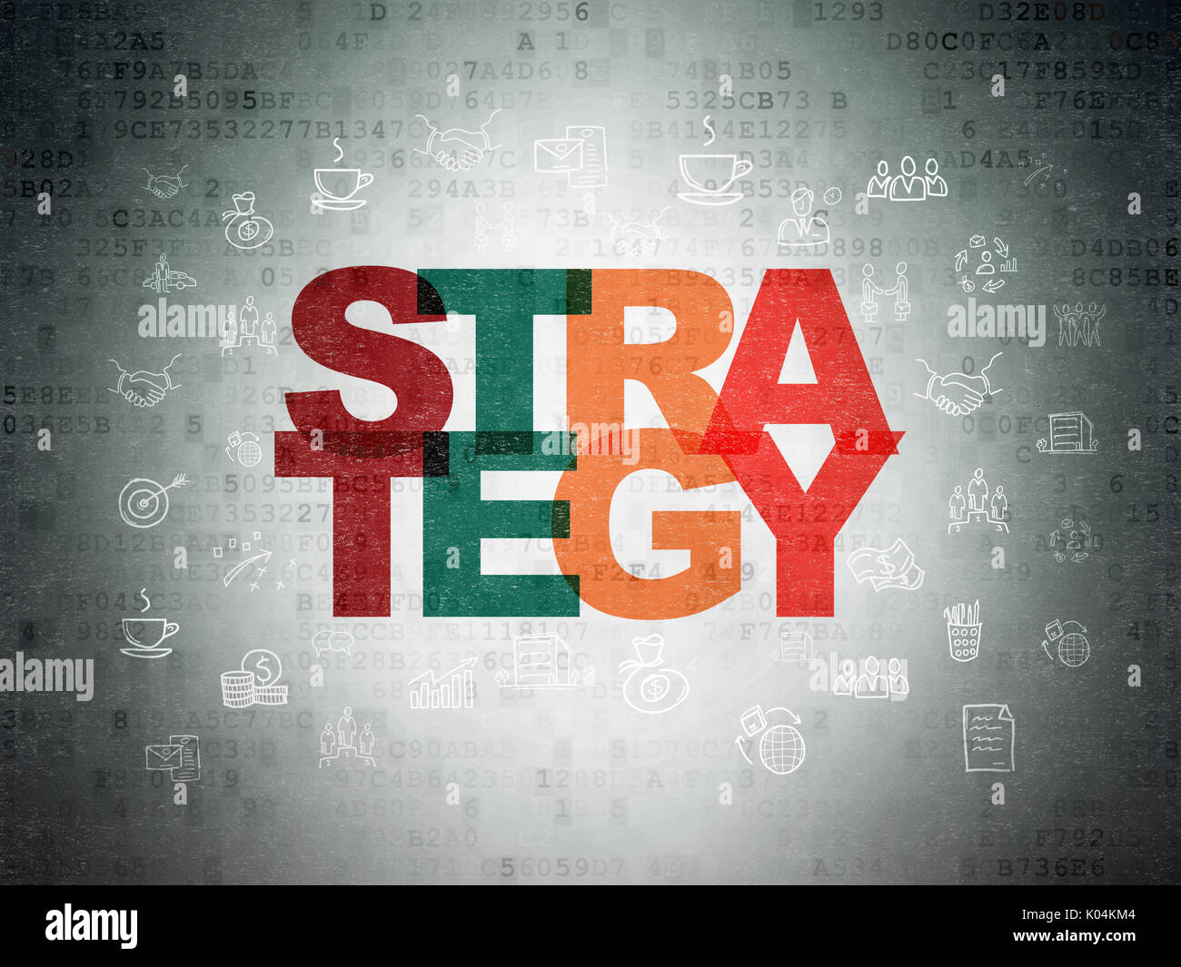 Digital Background Strategy Business concept: Strategy on Digital Data Paper background Stock Photo ...