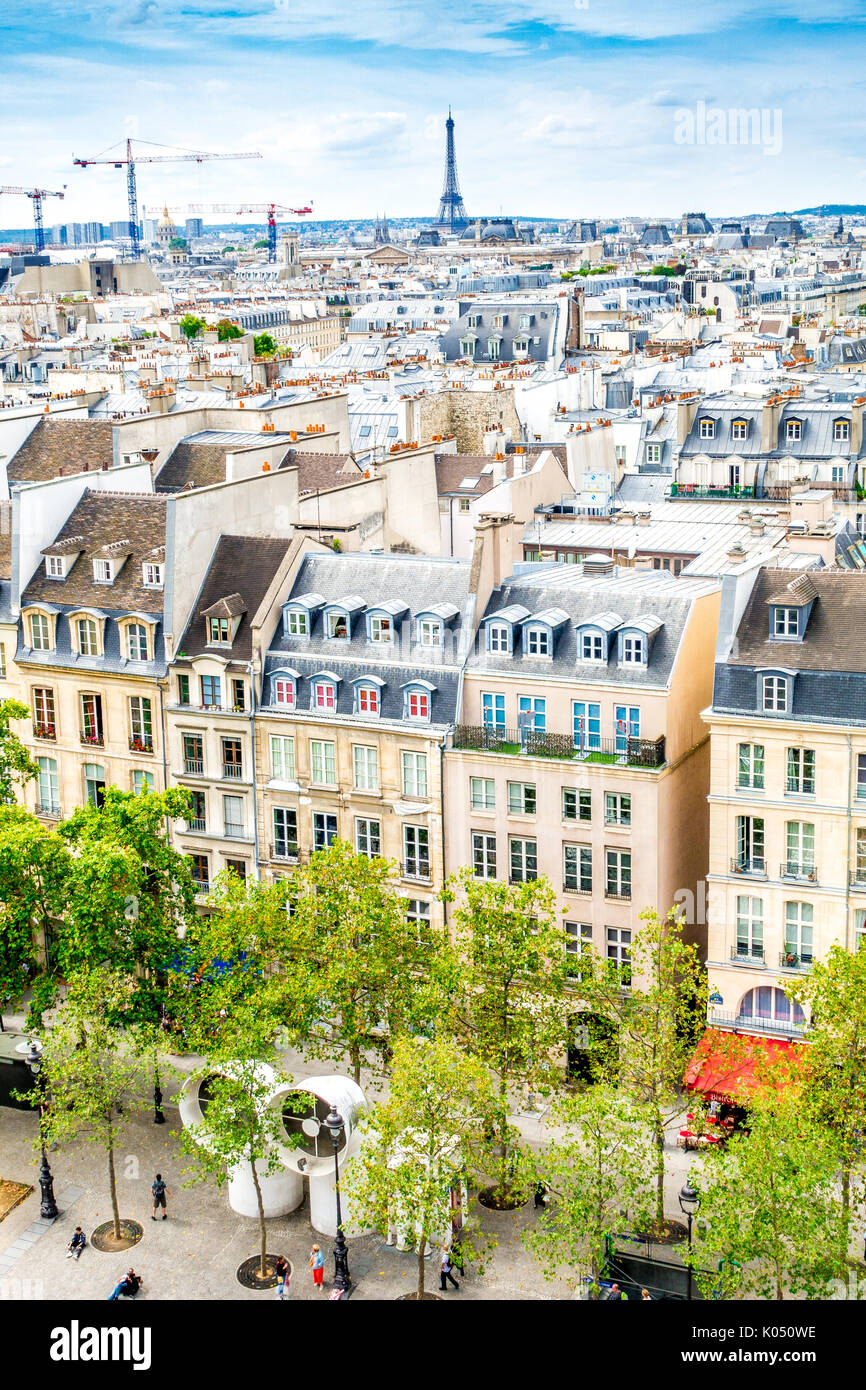 Paris rooftops hires stock photography and images Alamy
