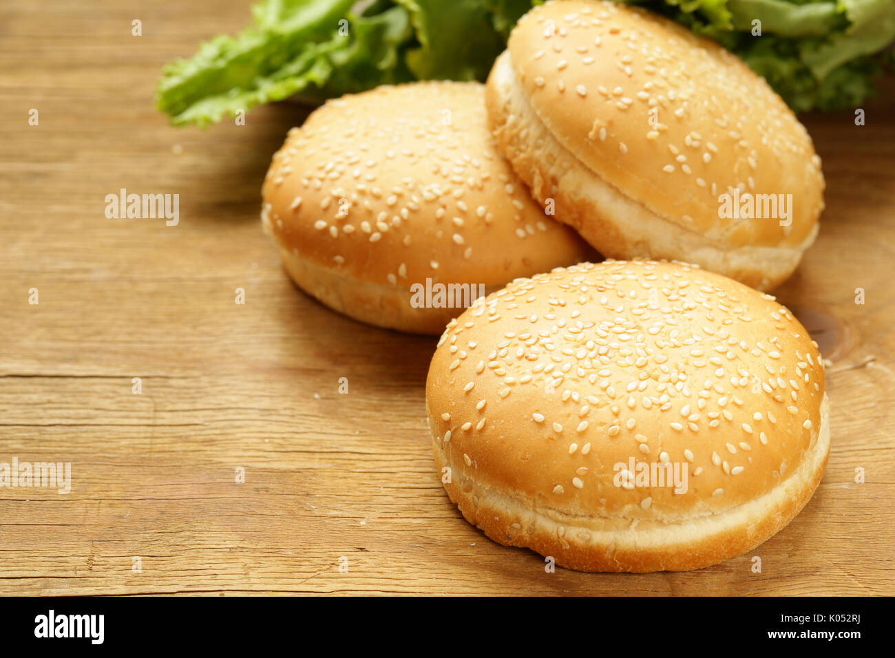 Buns for hamburgers with sesame seeds Stock Photo Alamy