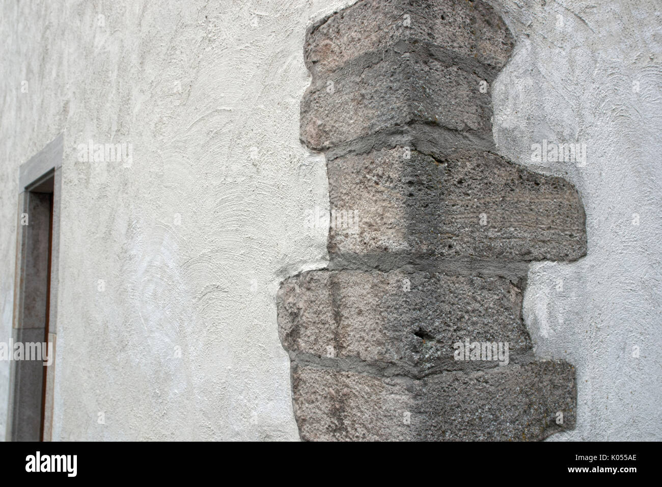 Corner of the old building Stock Photo