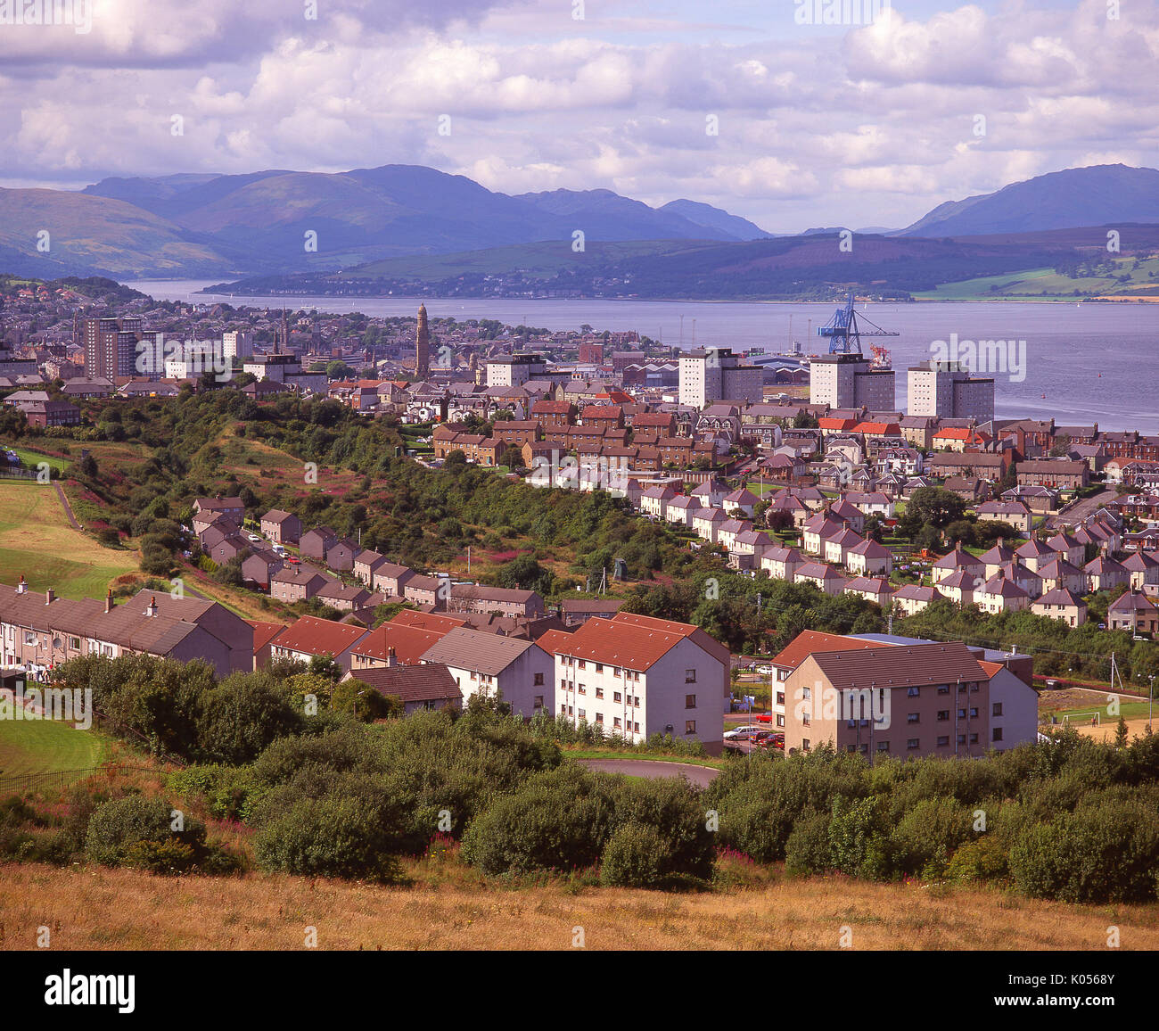 Greenock on the banks of the Clyde Stock Photo