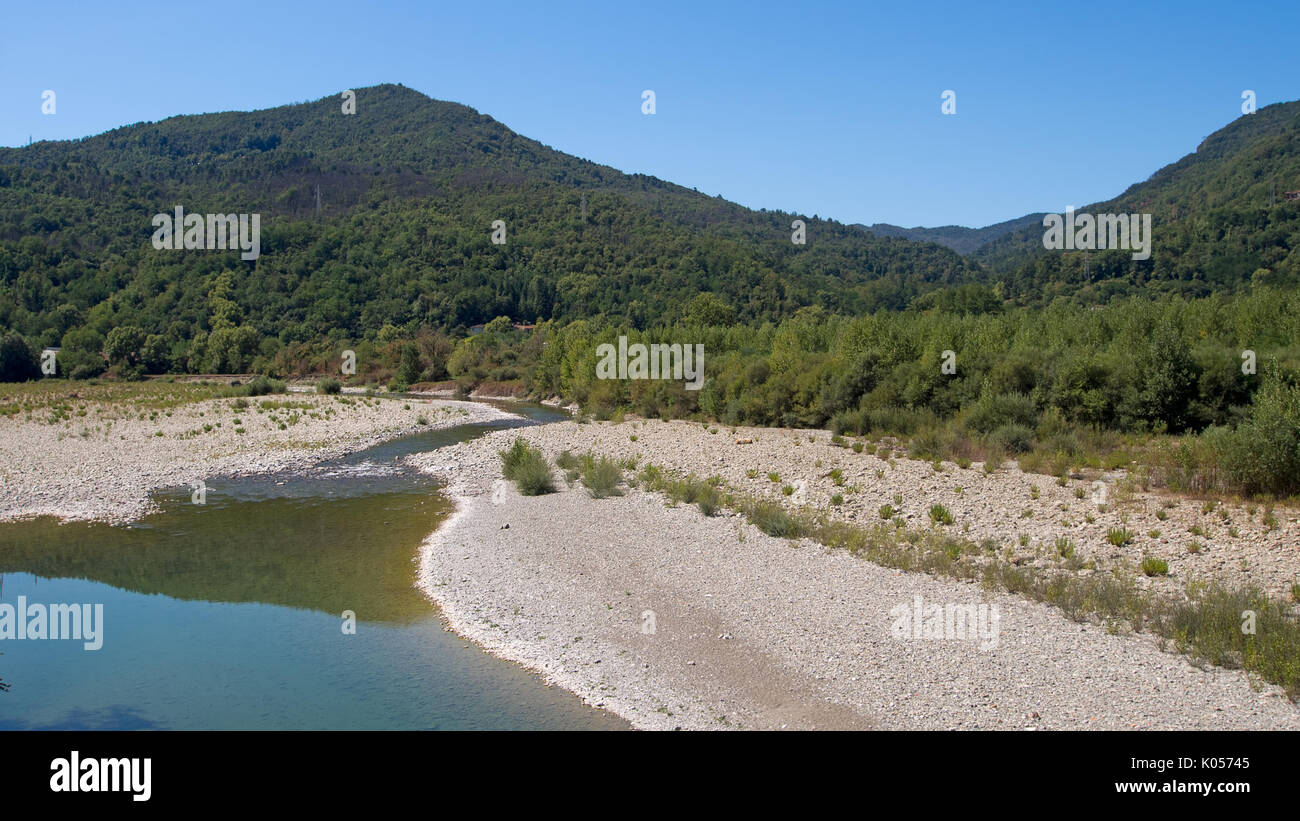 The river Magra, near Aulla(MS), Italy Stock Photo
