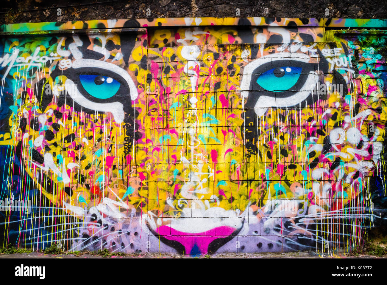 Colorful Street painting graffiti art Stock Photo Alamy