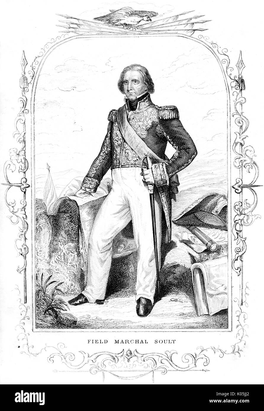 Nicolas jean de dieu soult 1769 1851 french soldier hires stock