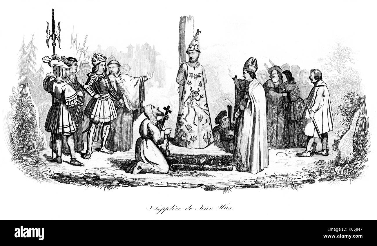 JAN HUS/BURNT AT STAKE Stock Photo - Alamy