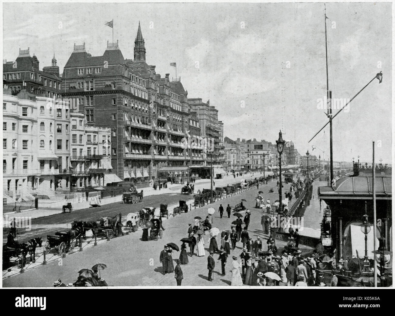 Brighton on King's Road 1890s Stock Photo