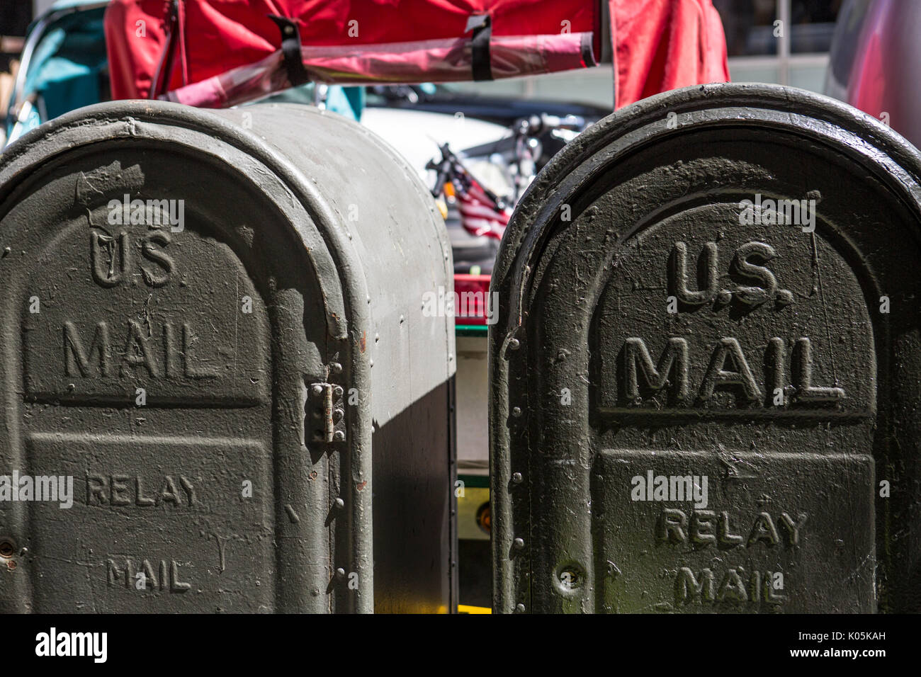 US mail boxes on the streets of New york, USA Stock Photo Alamy