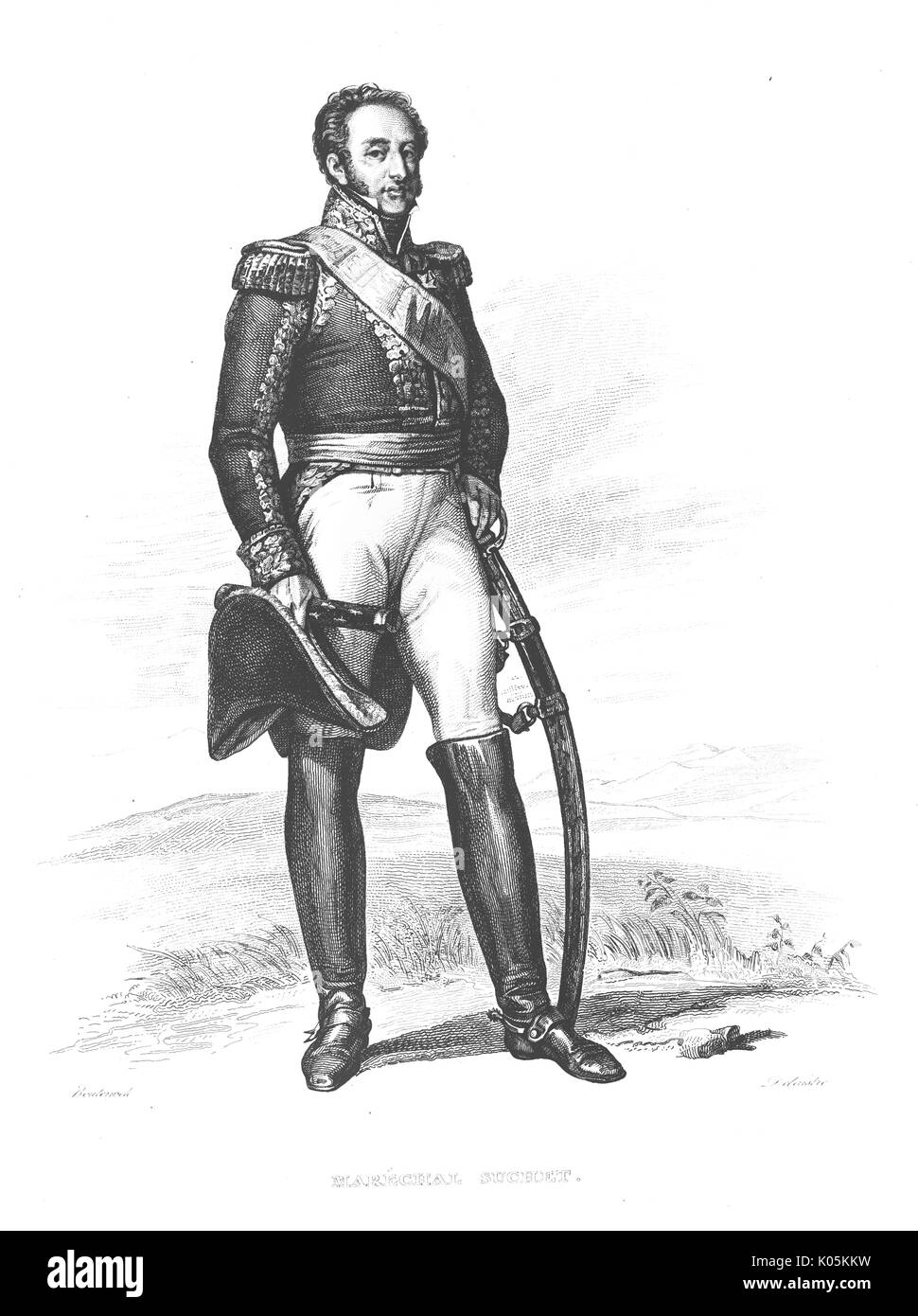 Louis Gabriel Suchet (1770 - 1826) - French Marechal        Date: Stock Photo