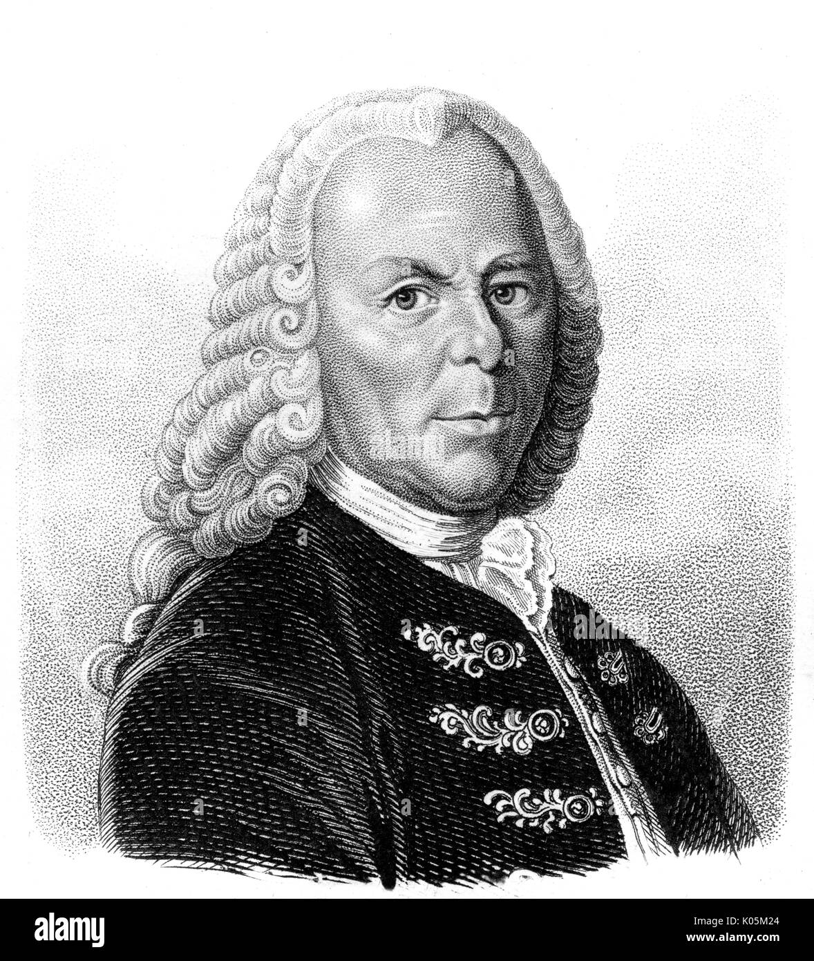 Christoph Jacob Trew (1695 - 1769) German medical        Date: Stock Photo